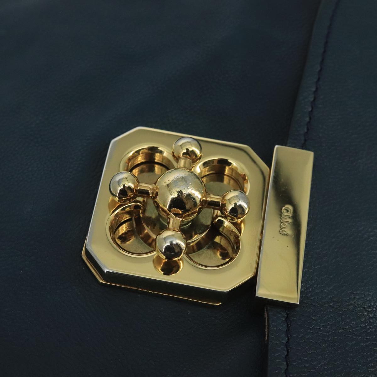 Chloe designer handbag leather closeup detail