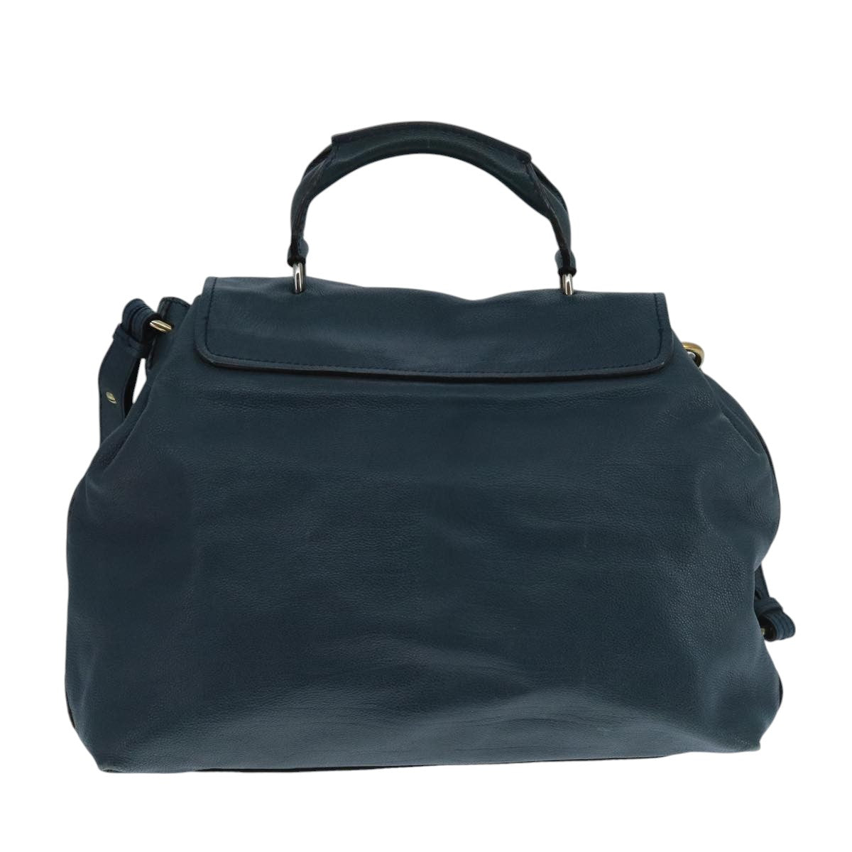 Side view of Chloe handbag Navy premium designer bag