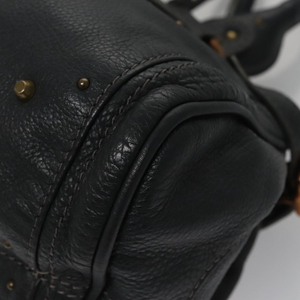 Chloe authentic luxury handbag Navy leather craftsmanship