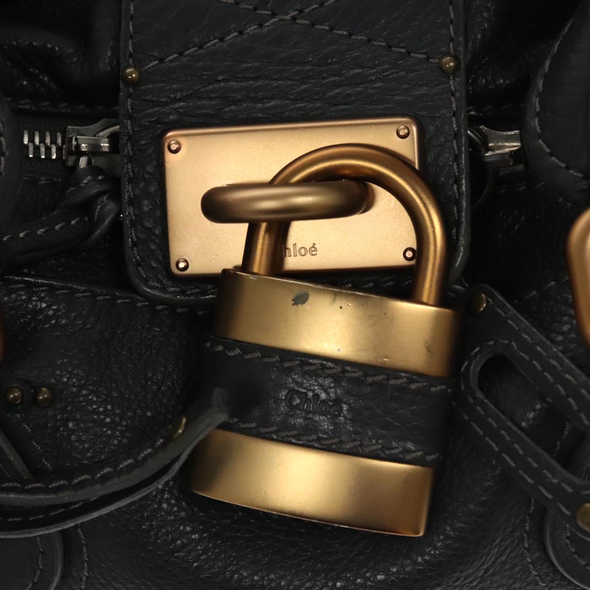 Chloe designer handbag leather closeup detail