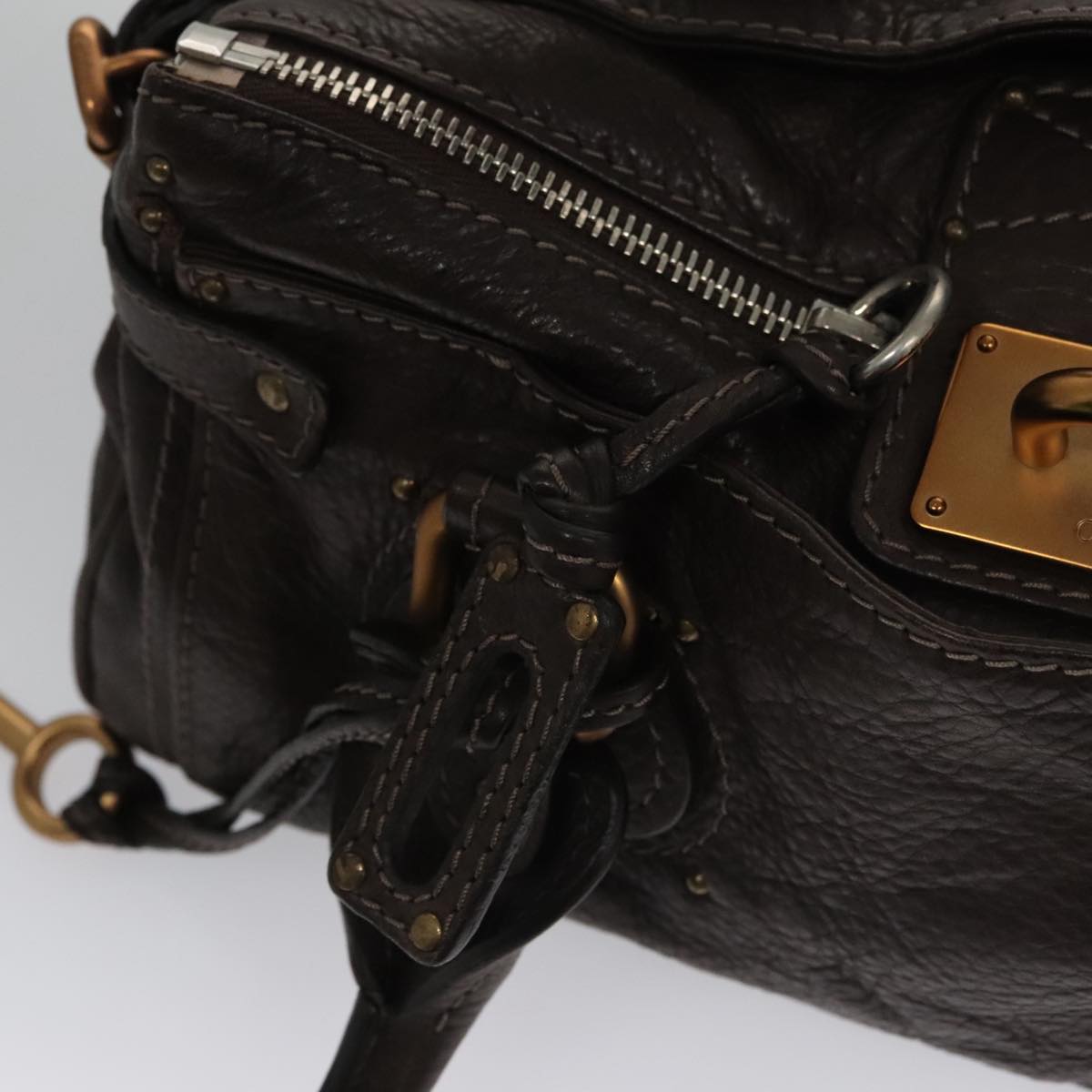 Zephyra elegant leather Handbag top view