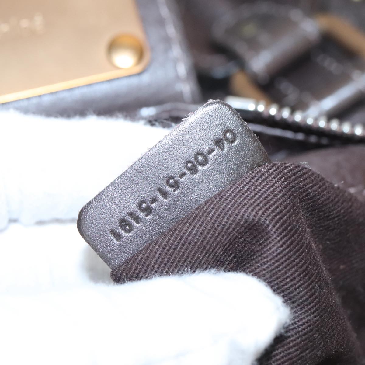 Chloe designer handbag leather closeup detail