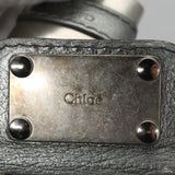 Chloe authentic luxury handbag Silver leather craftsmanship