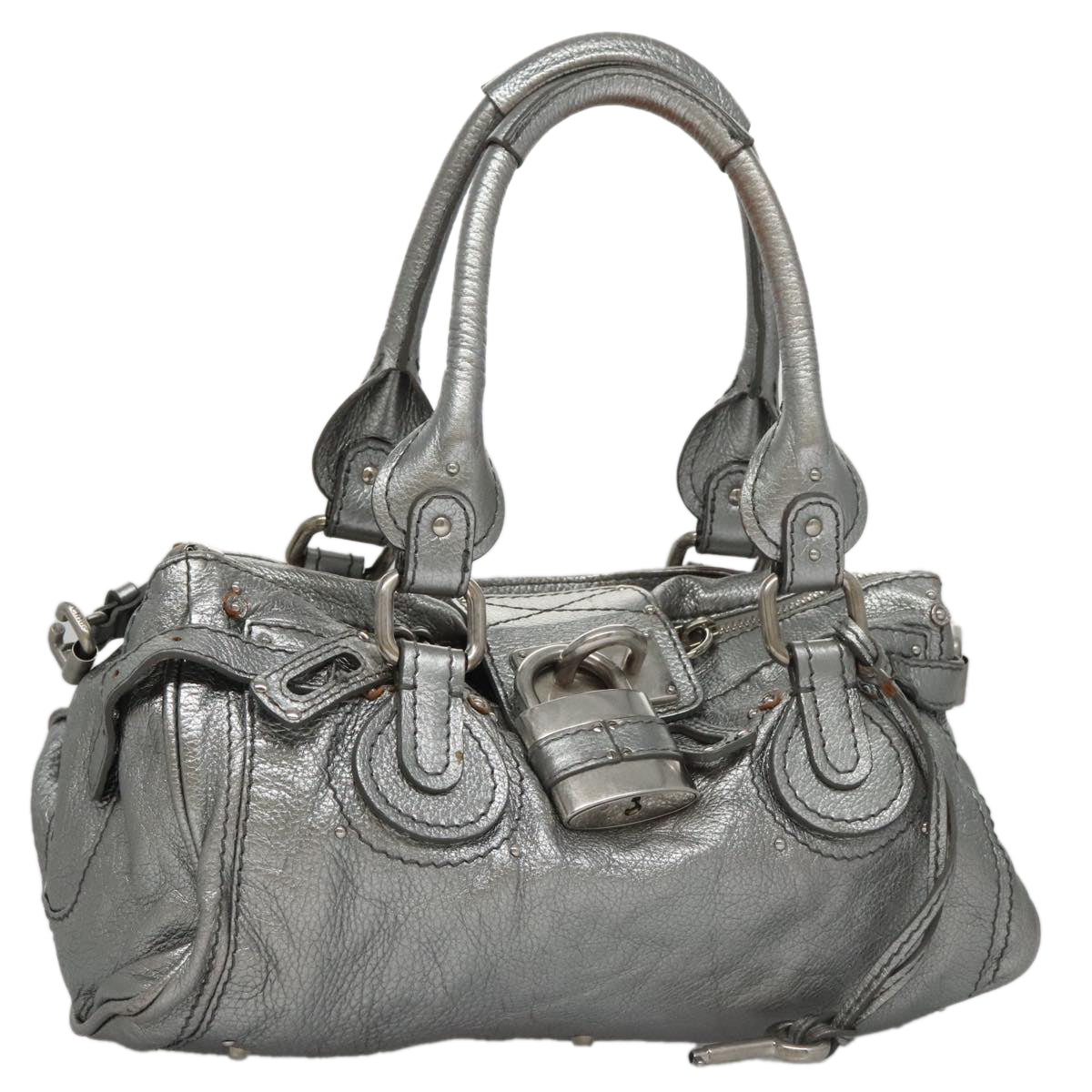Chloe women's handbag Silver luxury designer leather