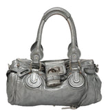 Side view of Chloe handbag Silver premium designer bag