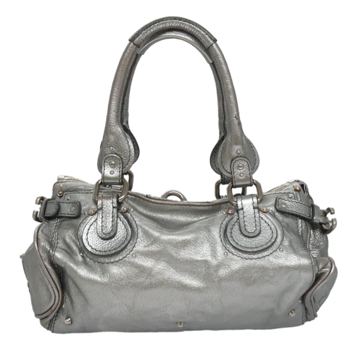Chloe women's handbag Silver luxury designer leather