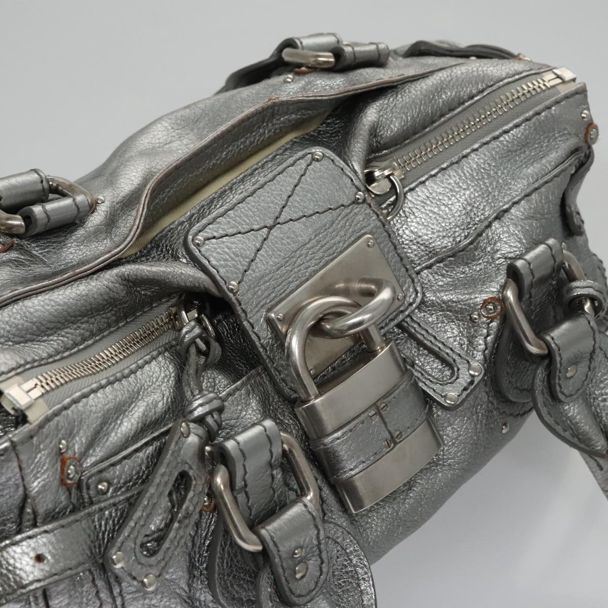 Chloe designer handbag leather closeup detail