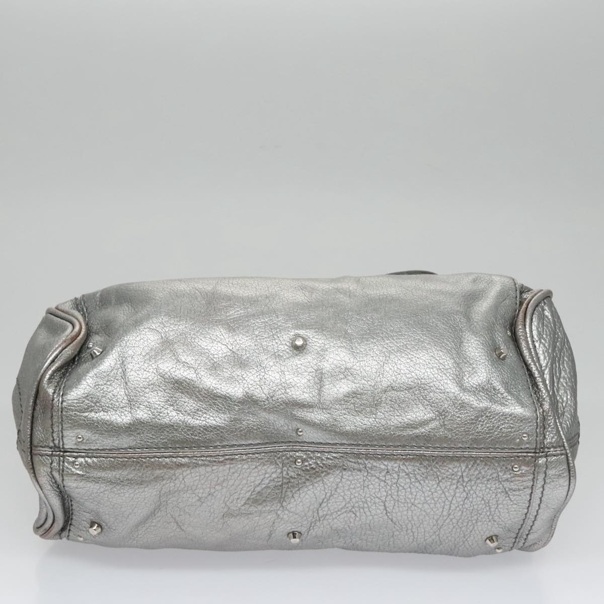Side view of Chloe handbag Silver premium designer bag