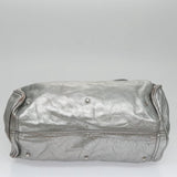 Side view of Chloe handbag Silver premium designer bag