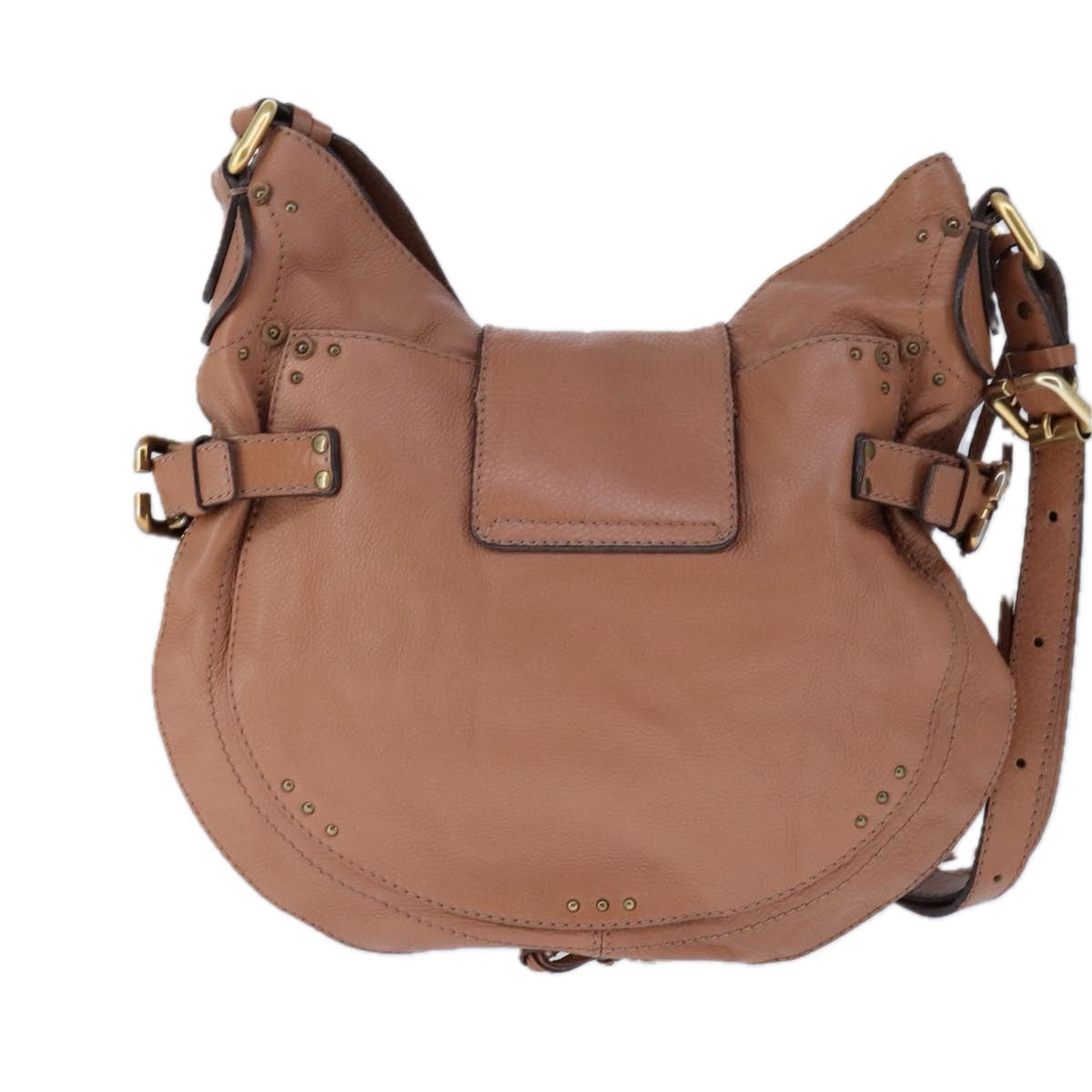 Side view of Chloe shoulder bag Brown premium designer bag