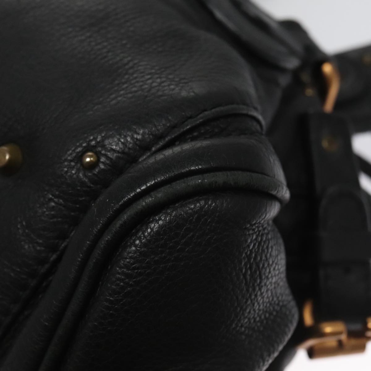 Chloe authentic luxury handbag Black leather craftsmanship