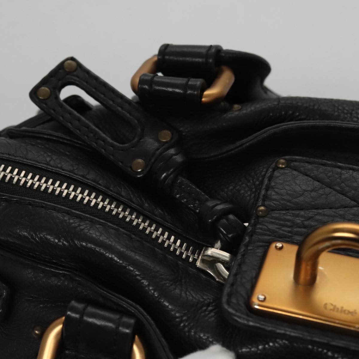 Chloe designer handbag leather closeup detail