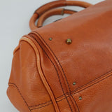 Clarique elegant leather Handbag flat lay view