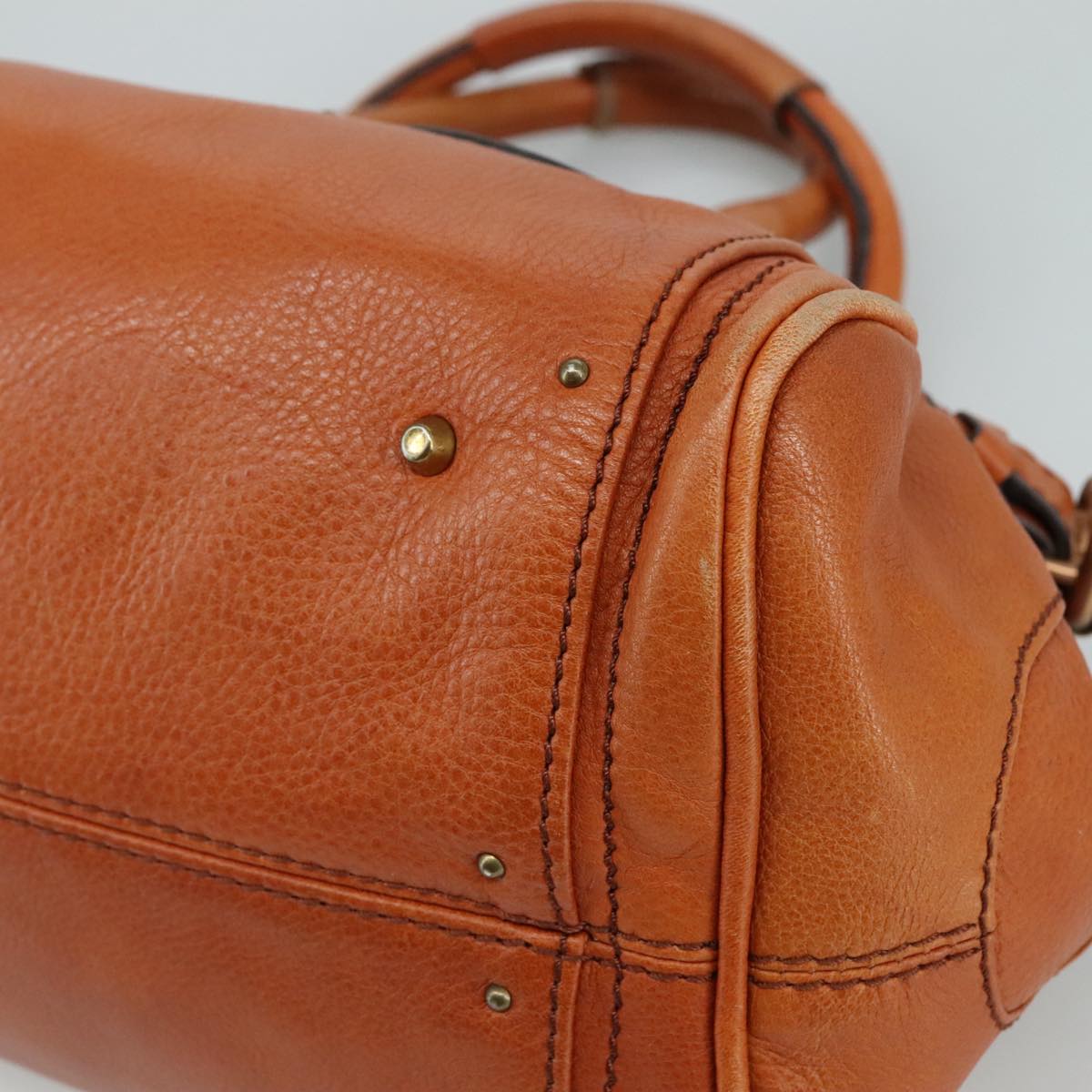 Clarique elegant leather Handbag angled view