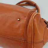 Clarique elegant leather Handbag angled view
