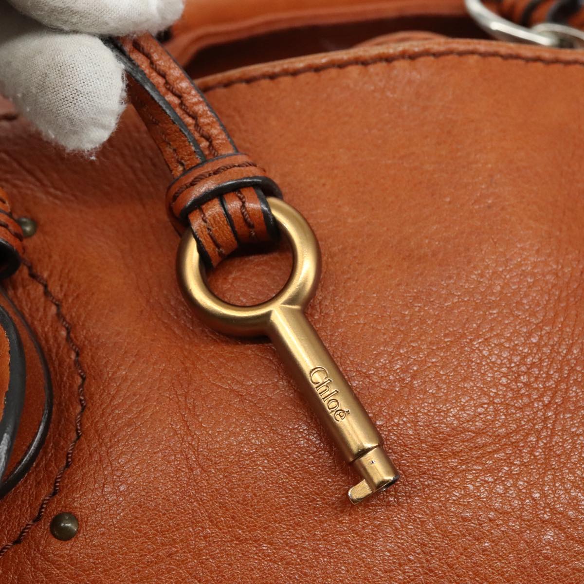 Clarique elegant leather Handbag top view