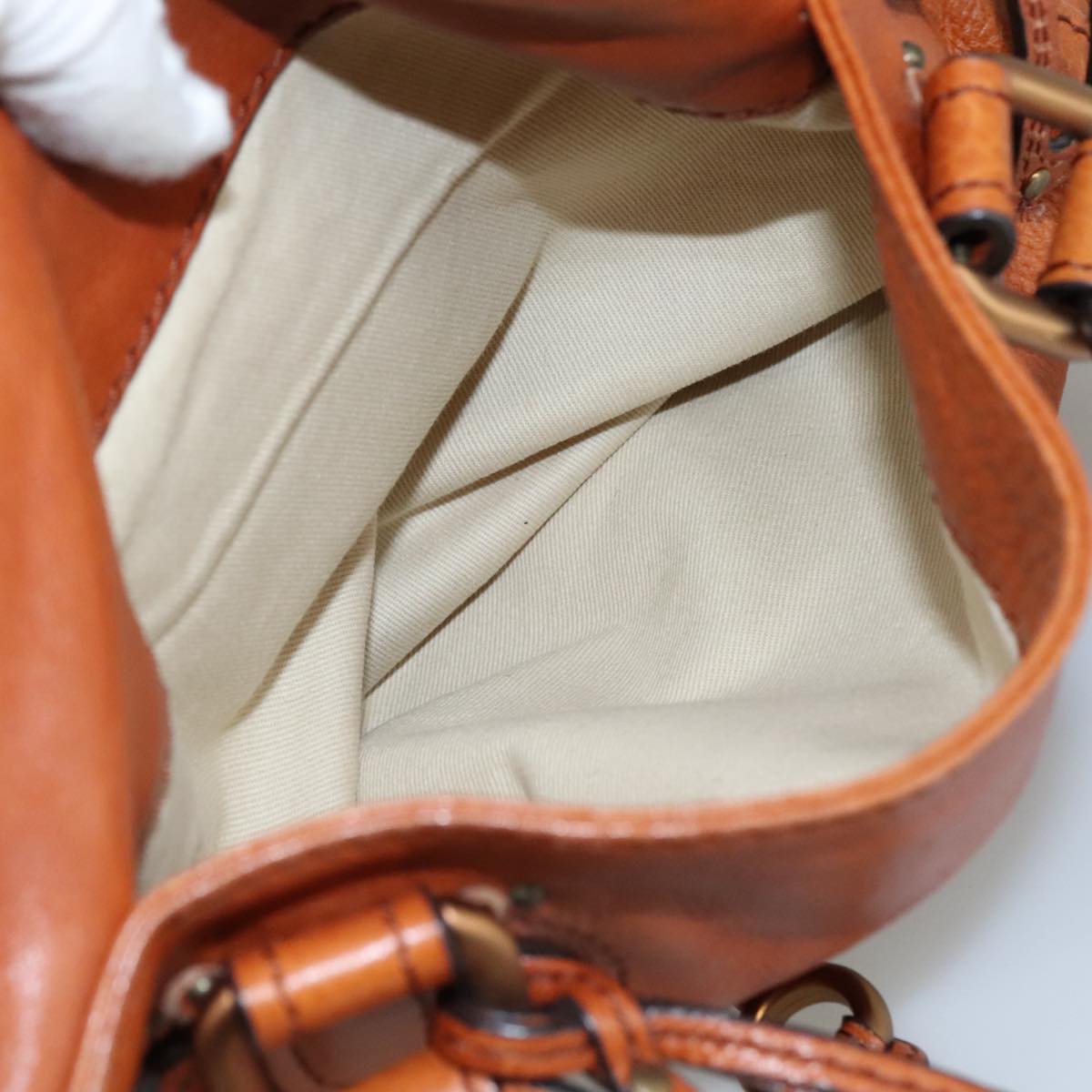 Clarique elegant leather Handbag top view