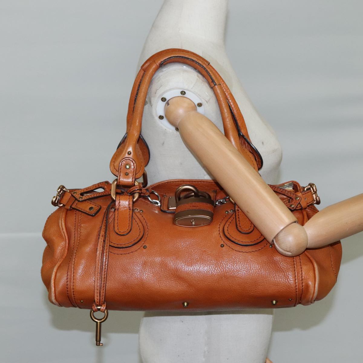 Clarique elegant leather Handbag top view