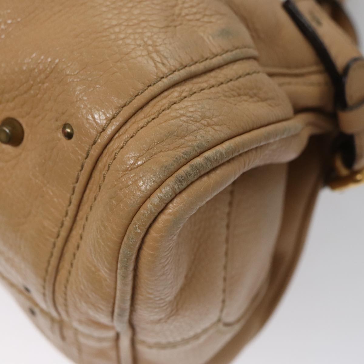 Chloe designer handbag leather closeup detail