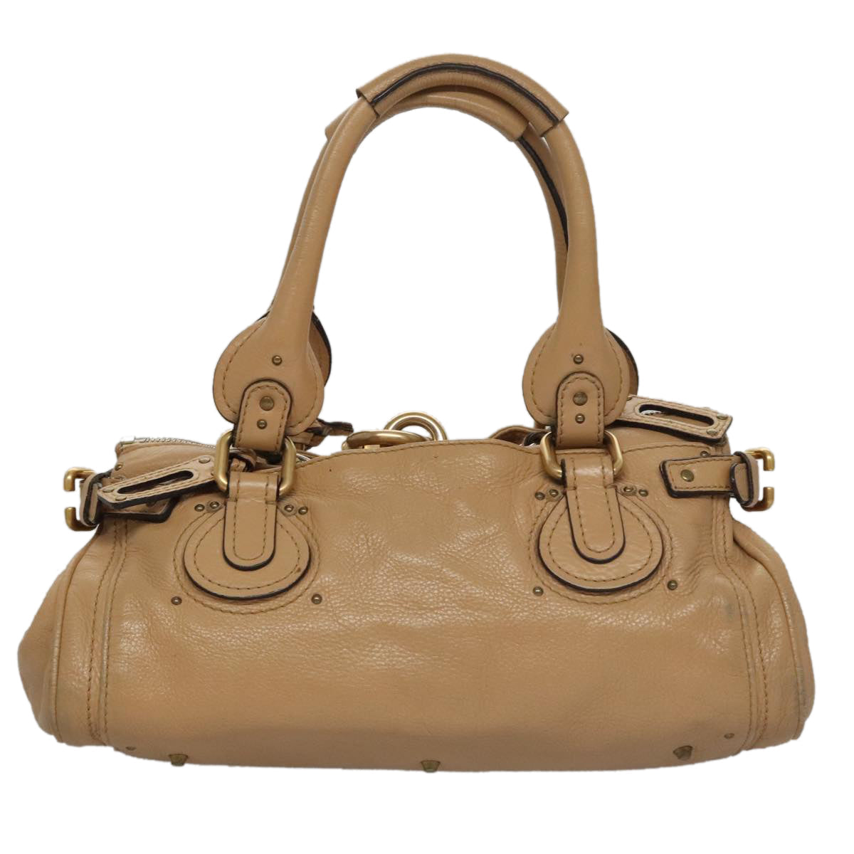 Side view of Chloe handbag Beige premium designer bag