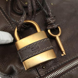 Montrea elegant leather Shoulder Bag flat lay view