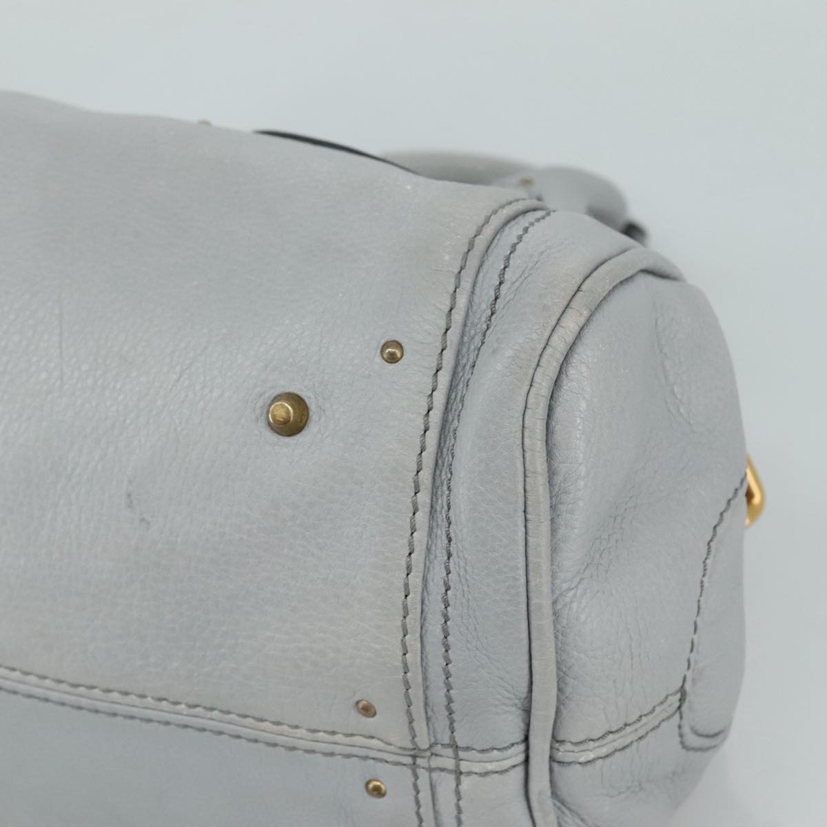 Side view of Chloe handbag Gray premium designer bag