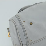 Chloe authentic luxury handbag Gray leather craftsmanship
