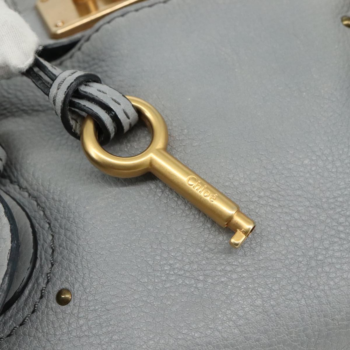 Chloe designer handbag leather closeup detail