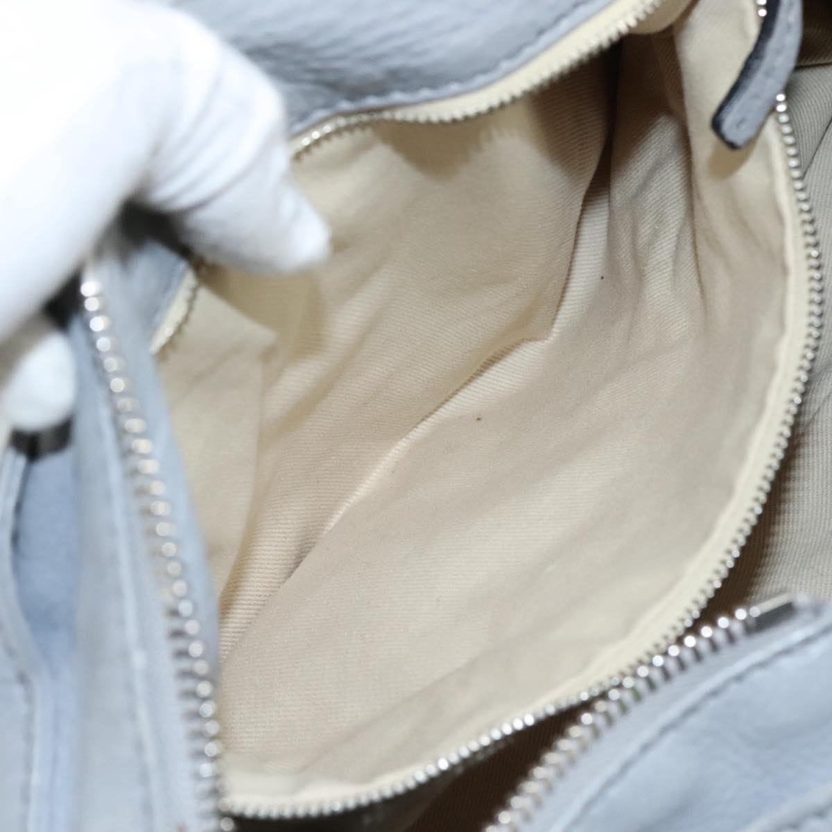 Side view of Chloe handbag Gray premium designer bag