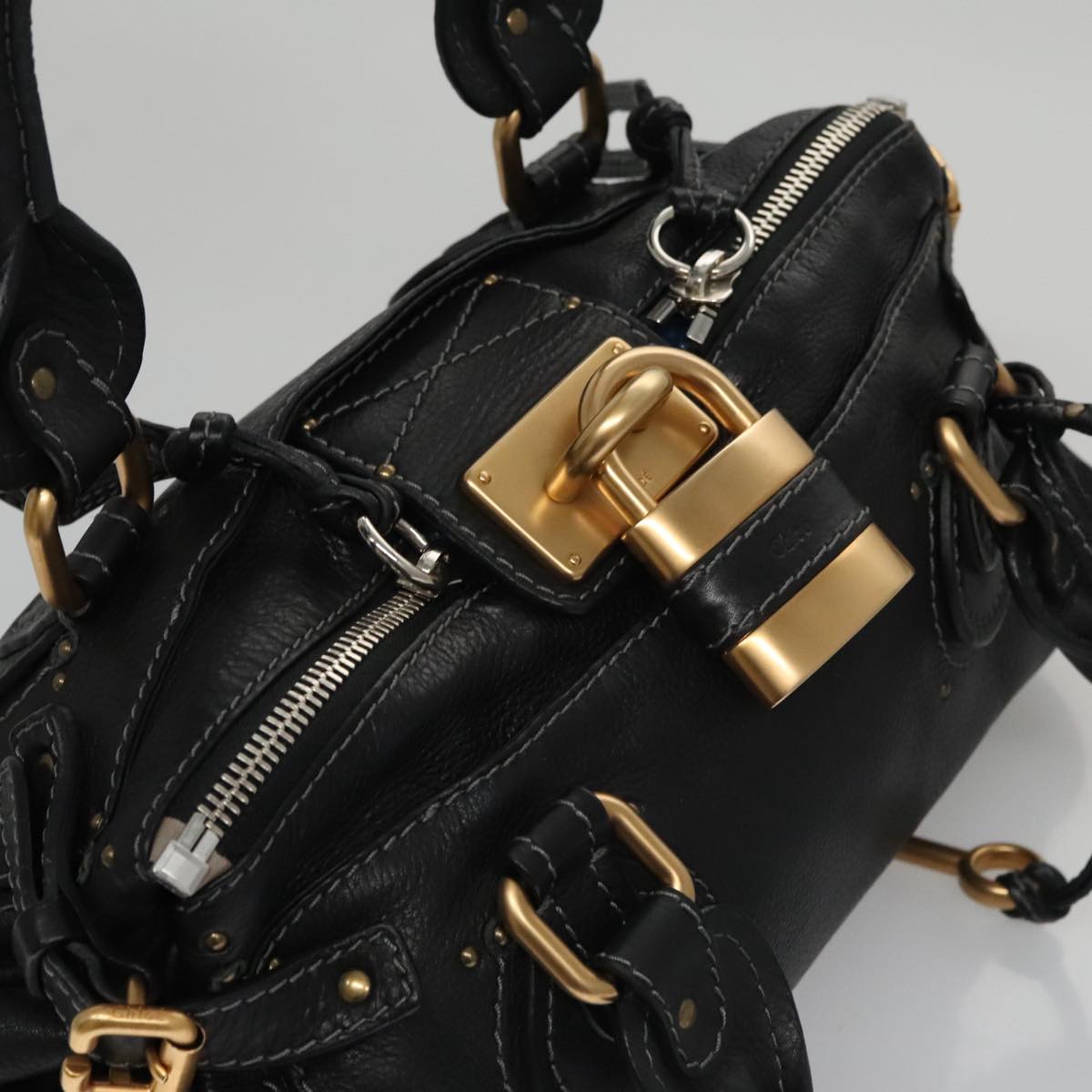 Opulenza elegant leather Handbag top view