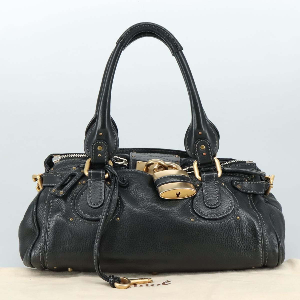 Chloe designer handbag leather closeup detail