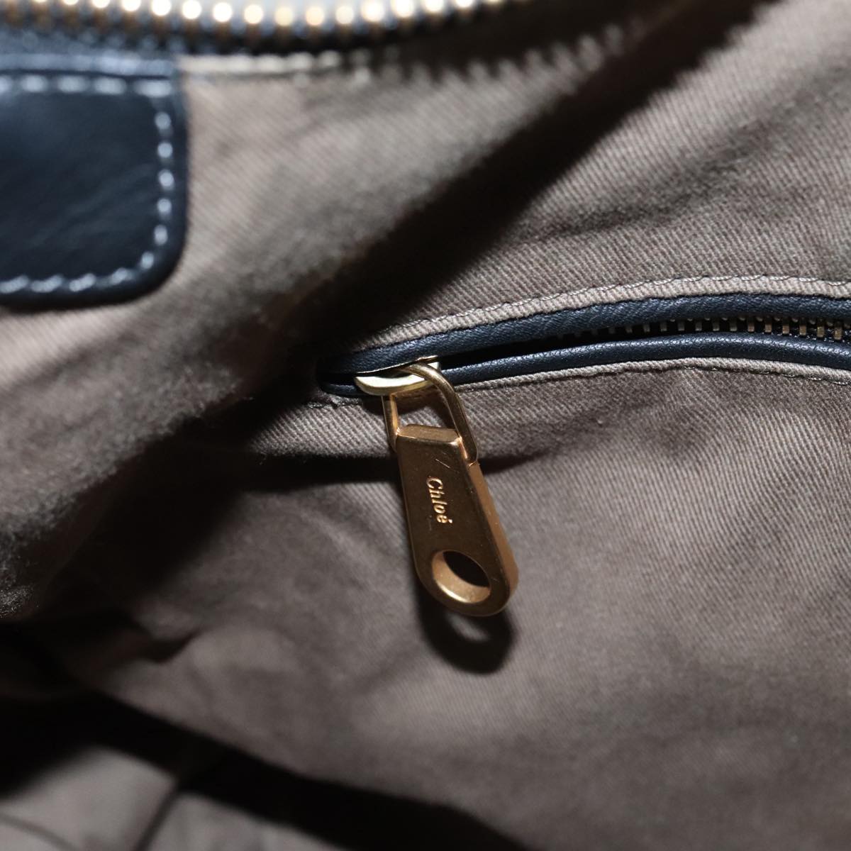 Chloe designer handbag leather closeup detail
