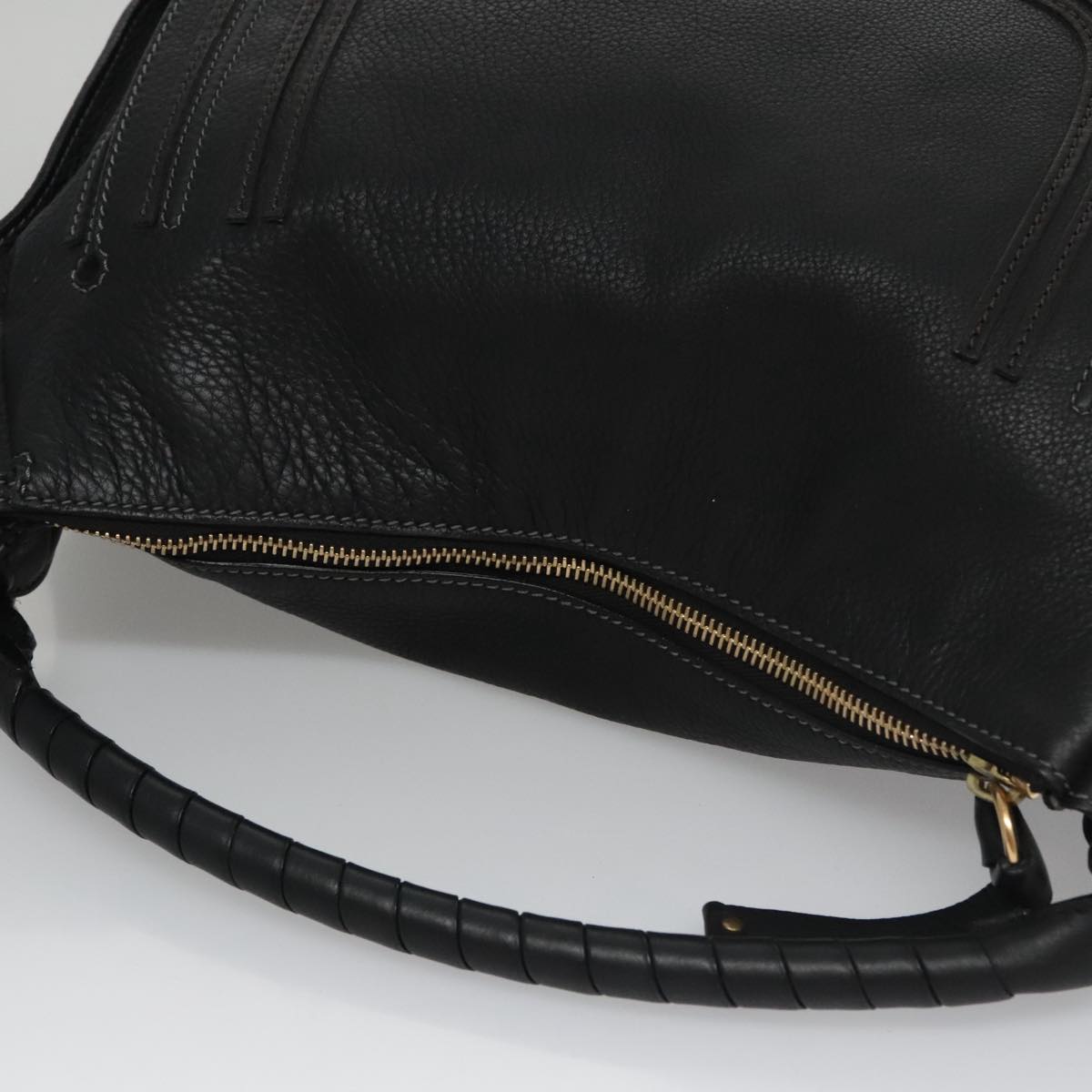 Orentique elegant leather Handbag top view
