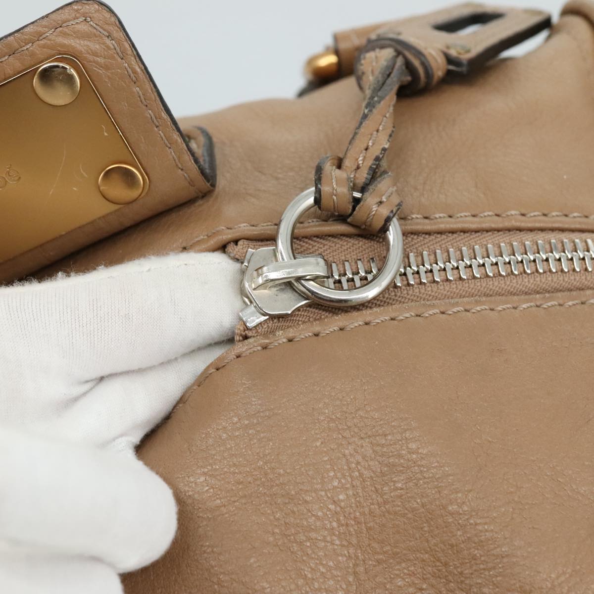Chloe women's handbag Beige luxury designer leather