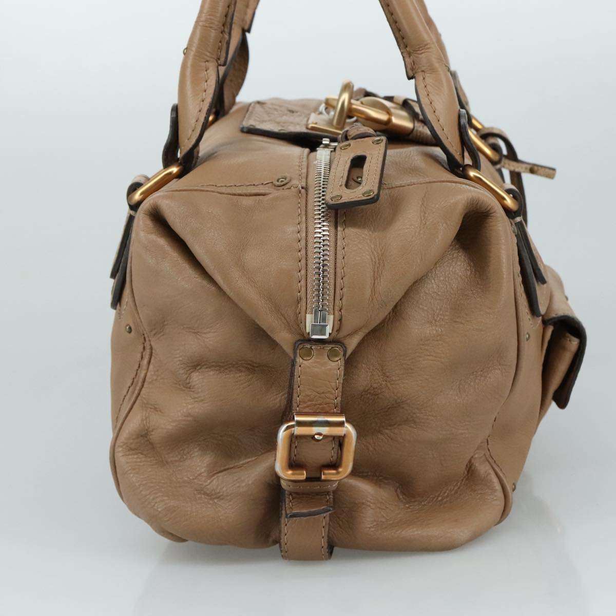 Orynthia elegant leather Handbag top view