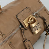 Side view of Chloe handbag Beige premium designer bag