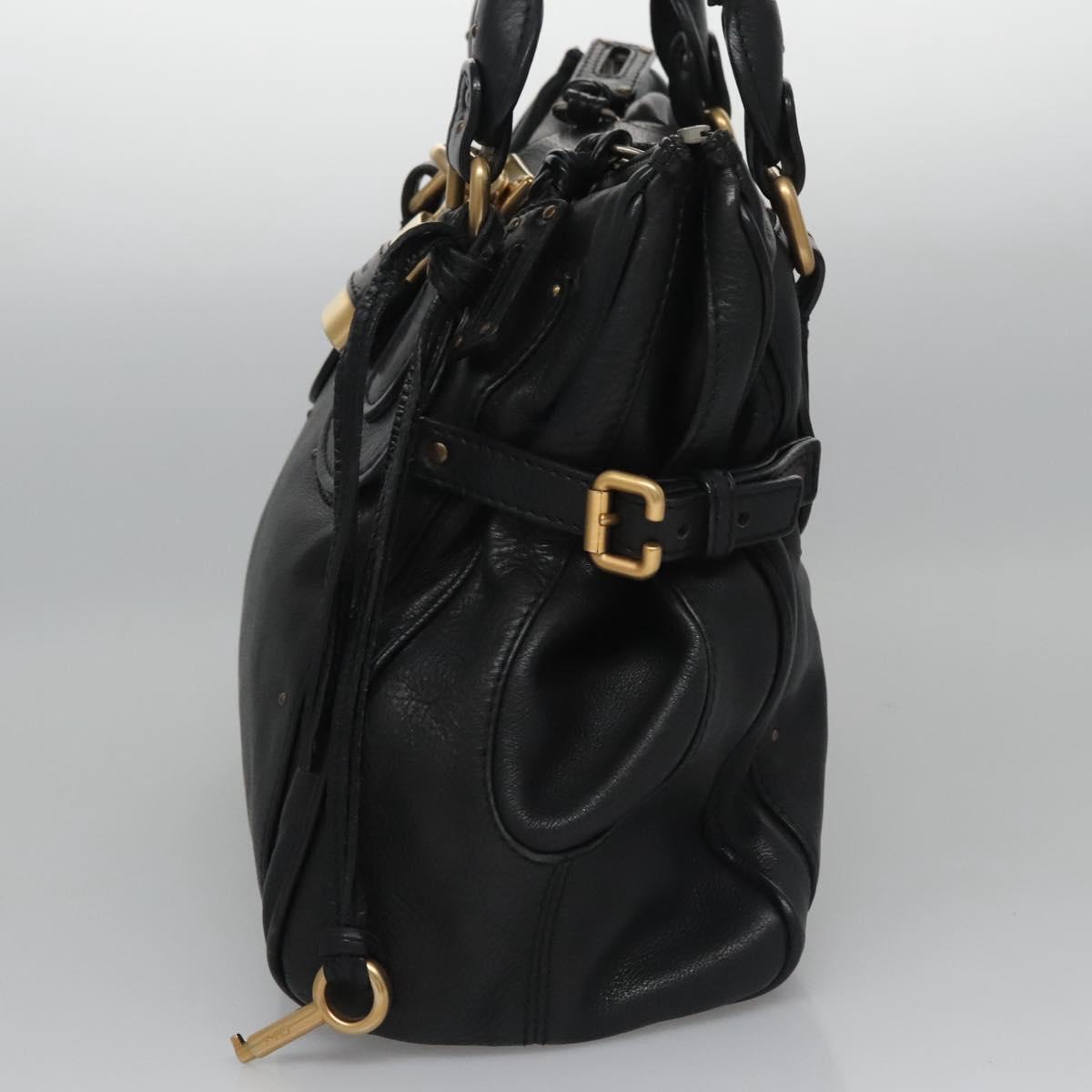 Chloe authentic luxury handbag Black leather craftsmanship