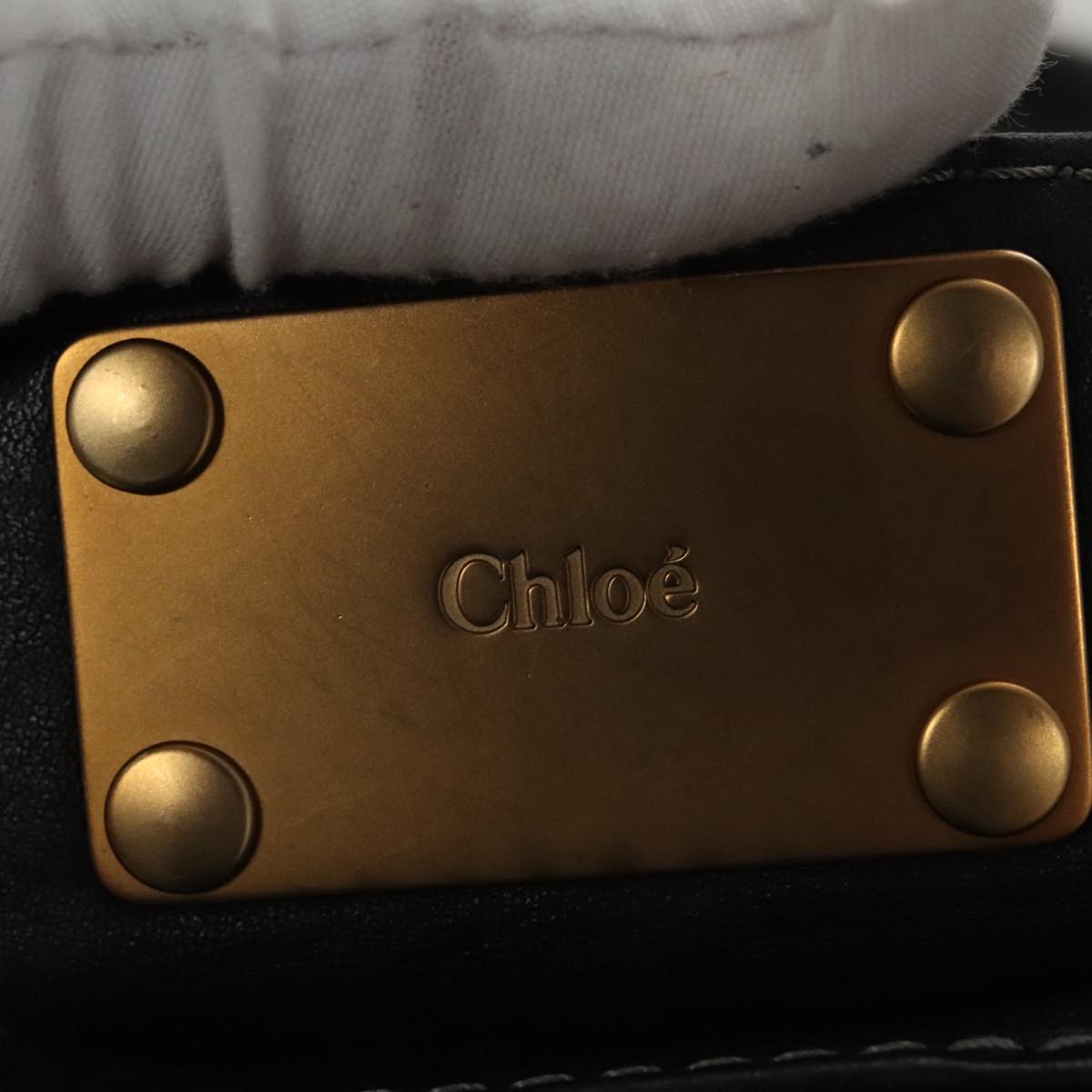 Chloe authentic luxury shoulder bag Black leather craftsmanship