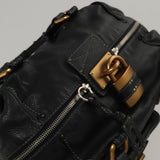 Chloe authentic luxury shoulder bag Black leather craftsmanship