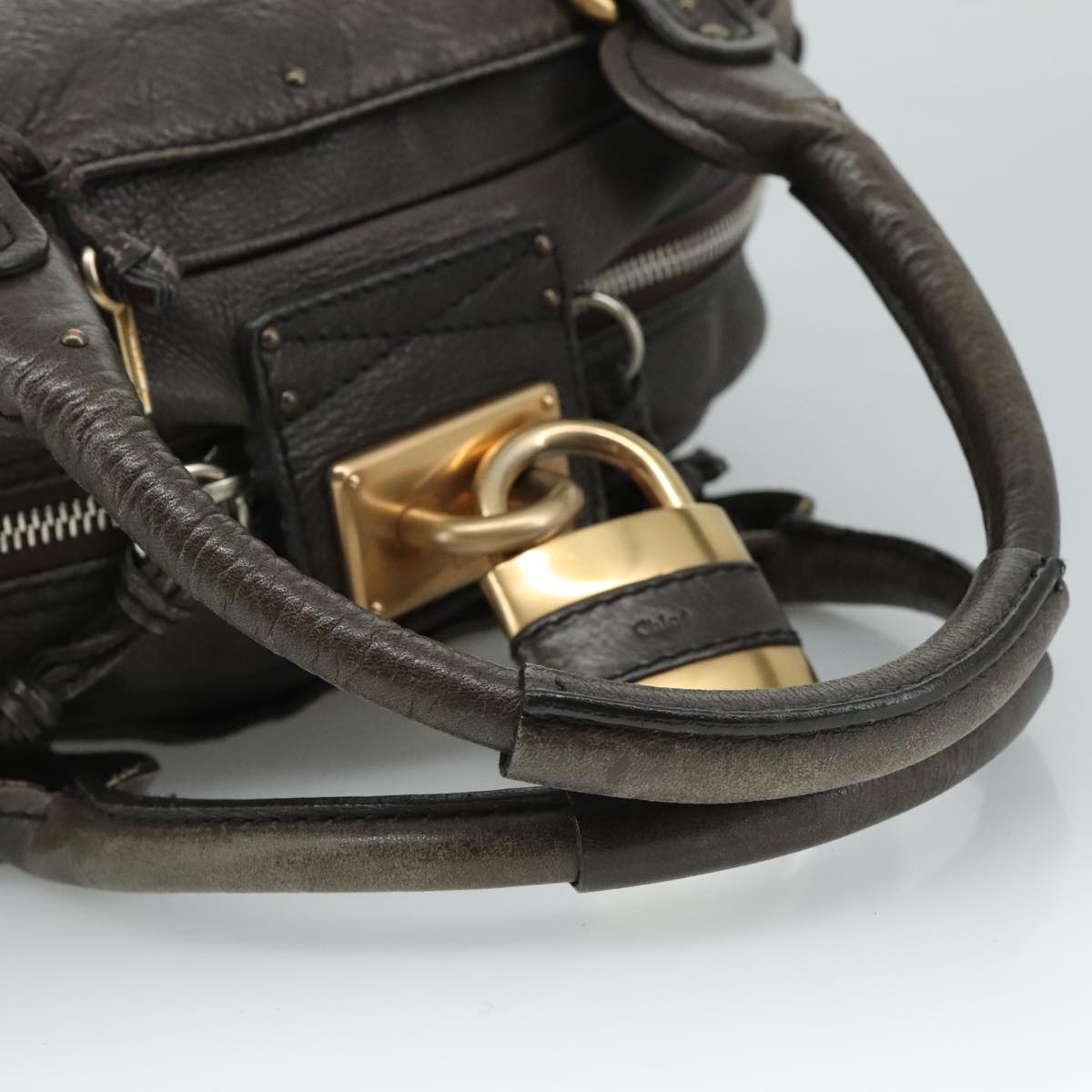 Chloe designer shoulder bag leather closeup detail