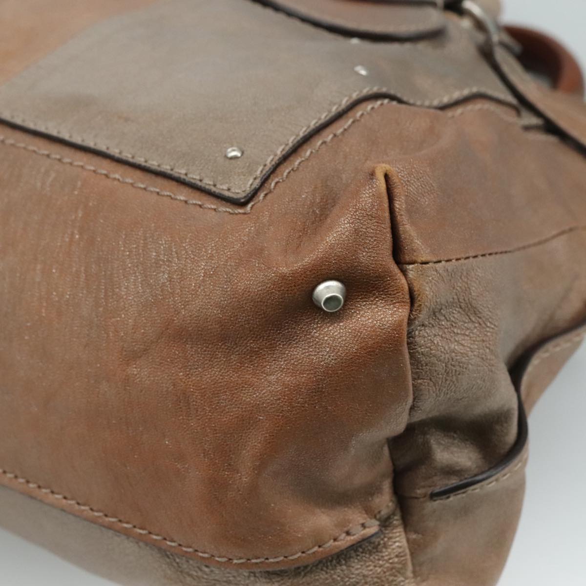 Belvarventix elegant leather Tote Bag angled view