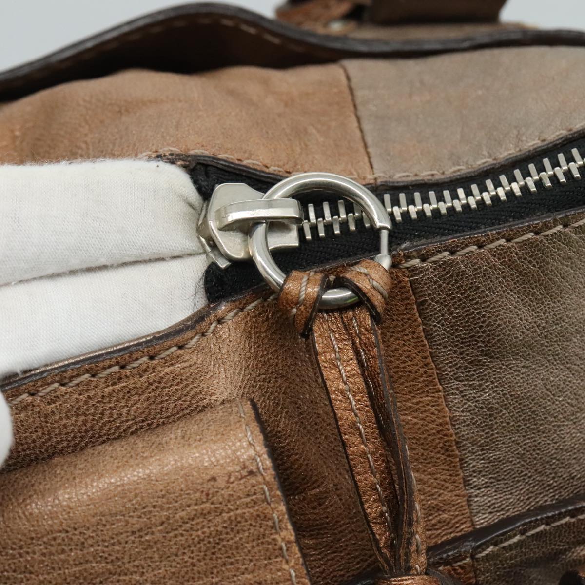 Belvarventix elegant leather Tote Bag top view