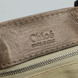 Chloe authentic luxury tote bag Gold leather craftsmanship