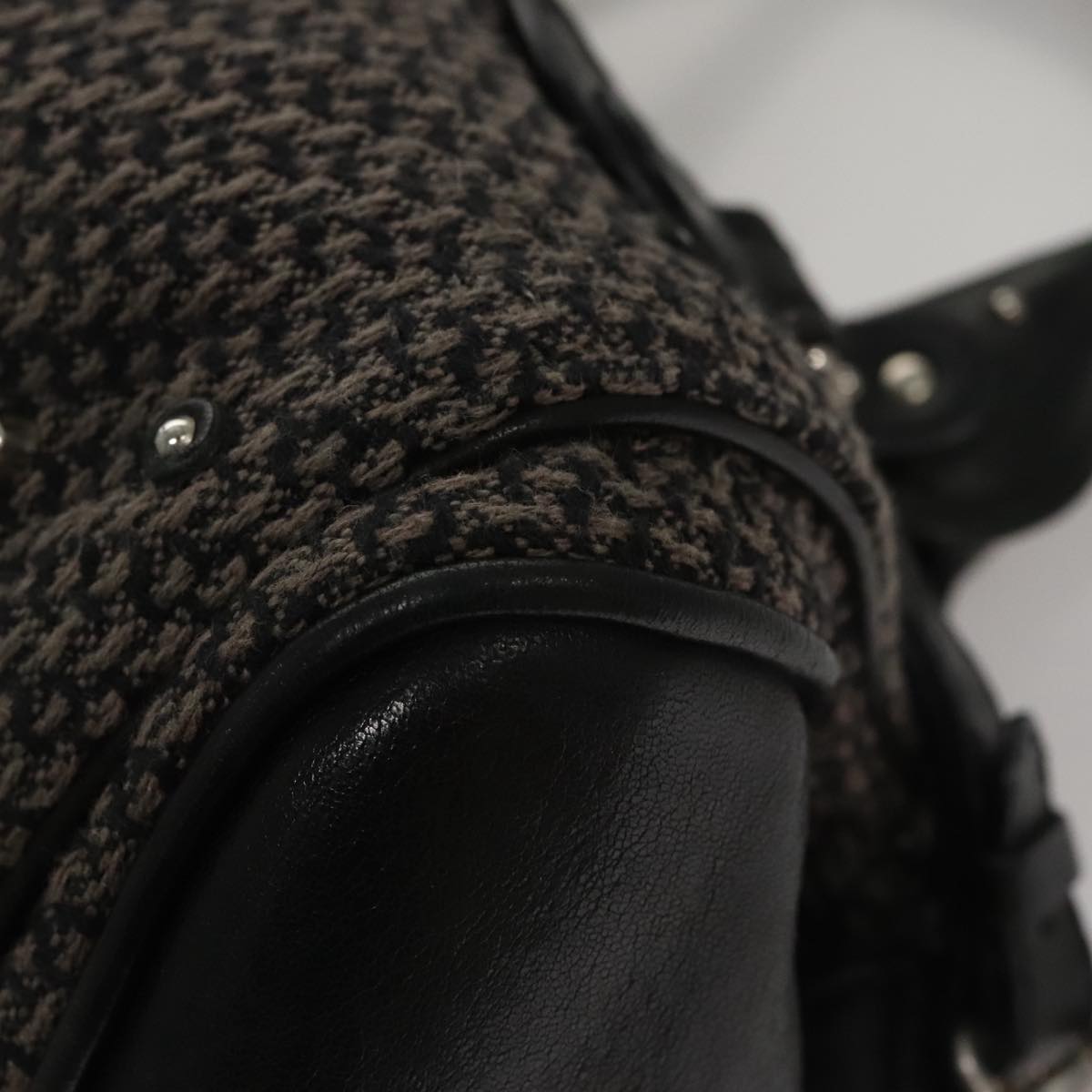Side view of Chloe handbag Gray premium designer bag