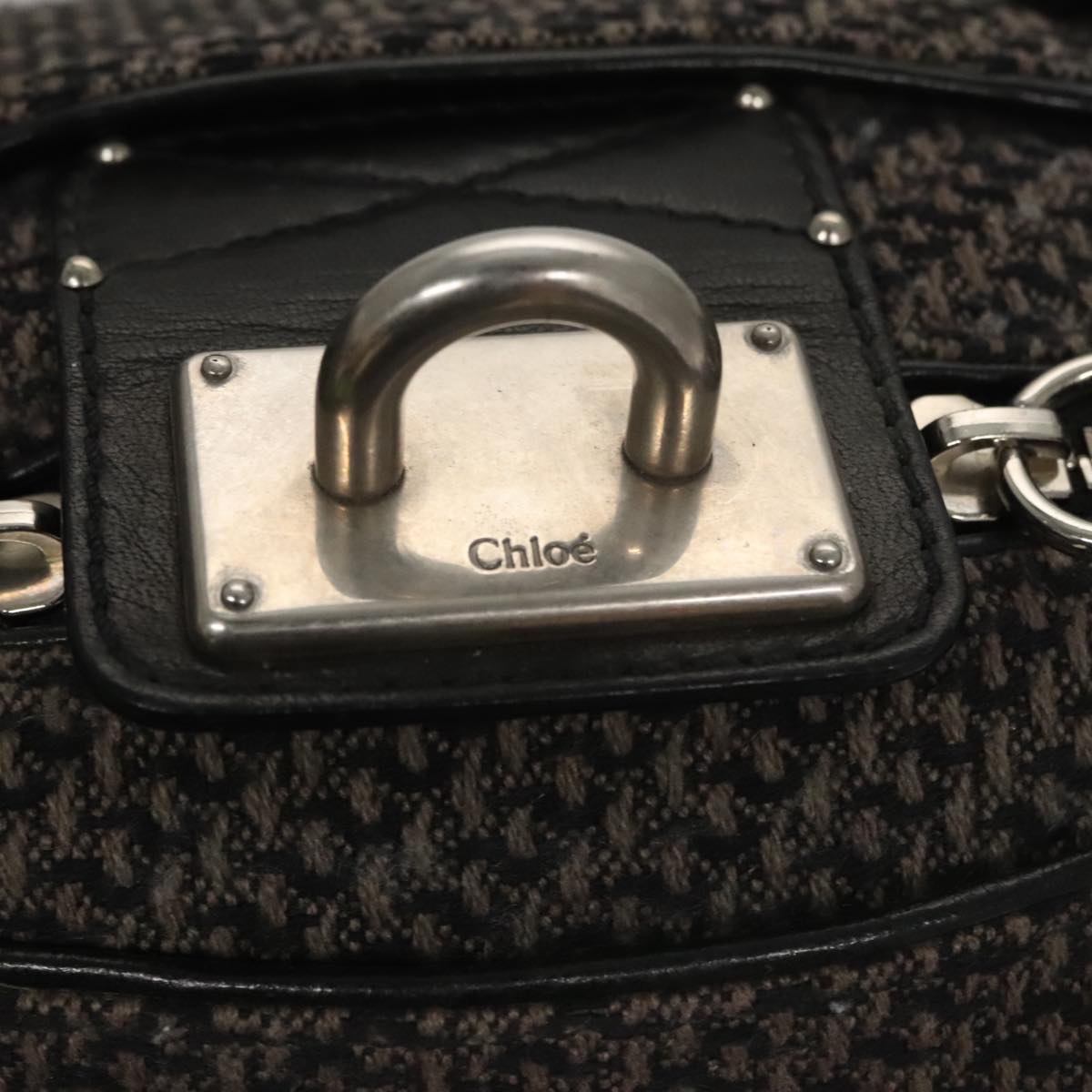 Chloe designer handbag canvas closeup detail