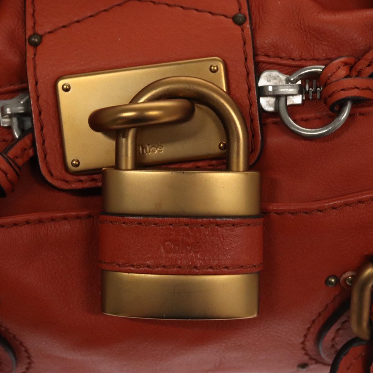 Chloe designer handbag leather closeup detail