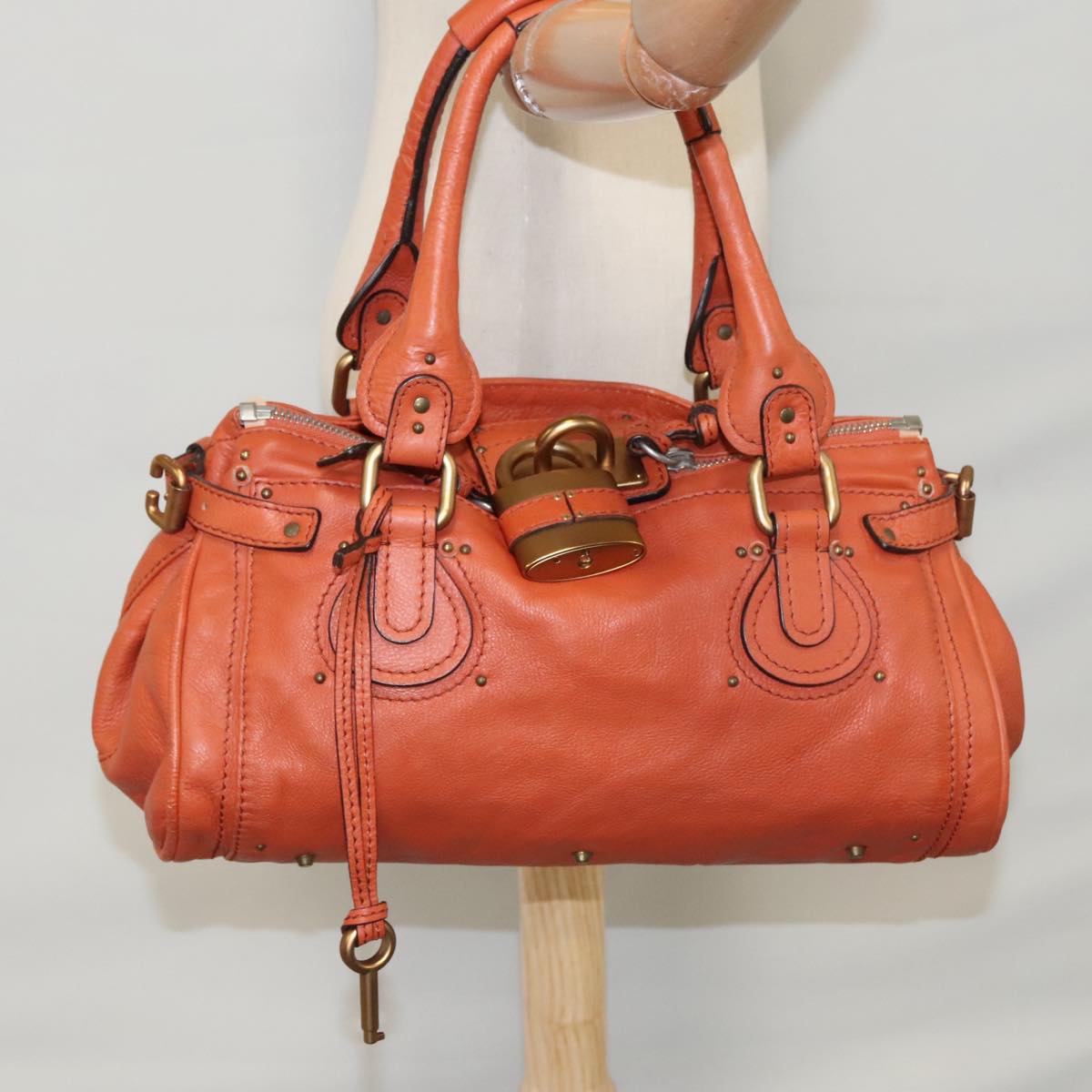 Chloe authentic luxury handbag Brown leather craftsmanship