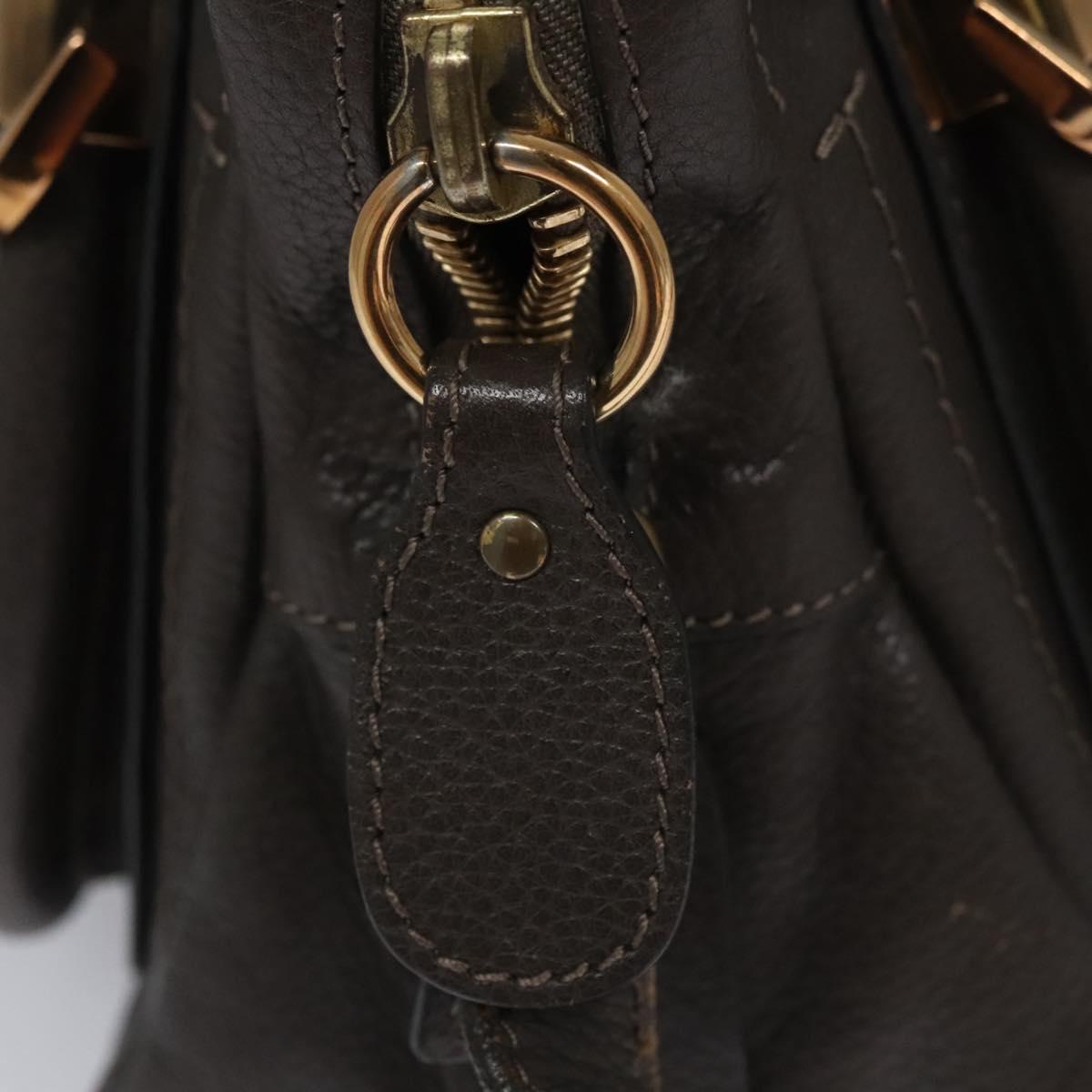Chloe authentic luxury handbag Gray leather craftsmanship