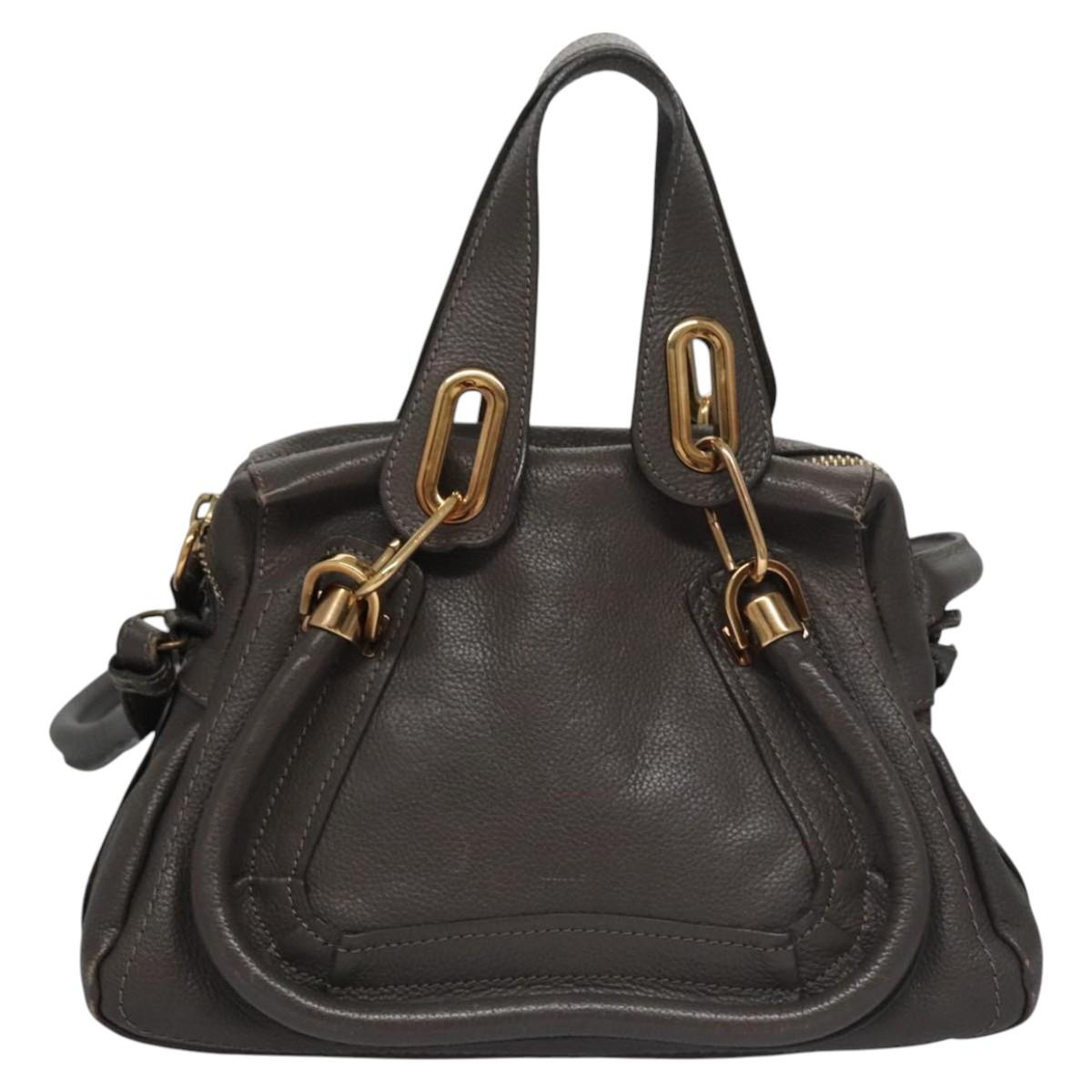 Side view of Chloe handbag Gray premium designer bag