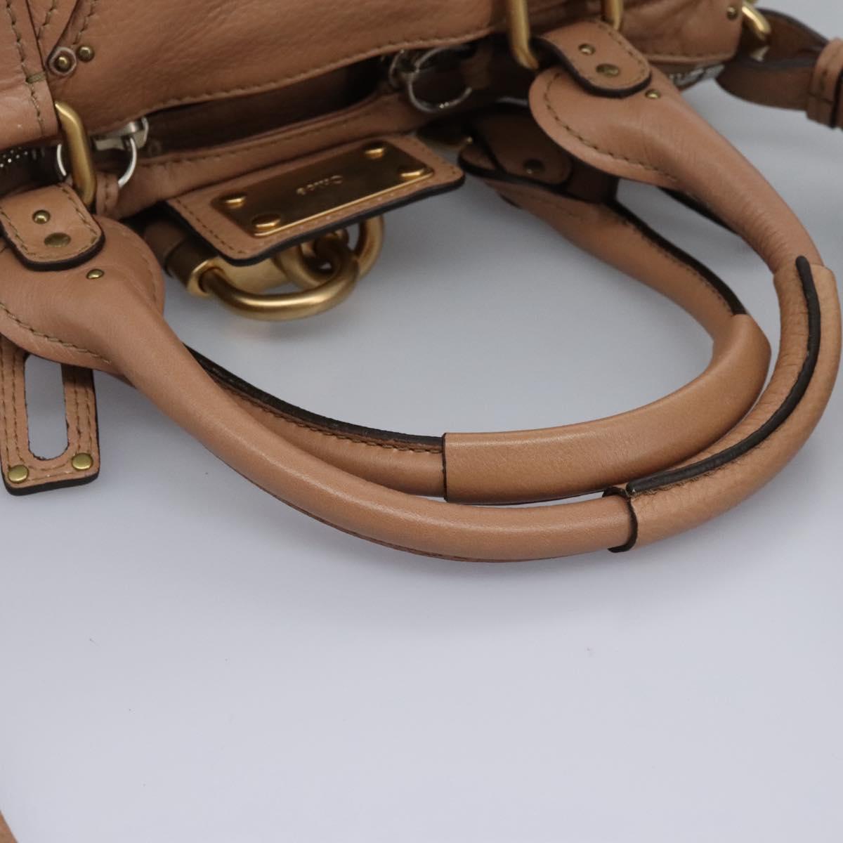 Chloe authentic luxury handbag Beige leather craftsmanship